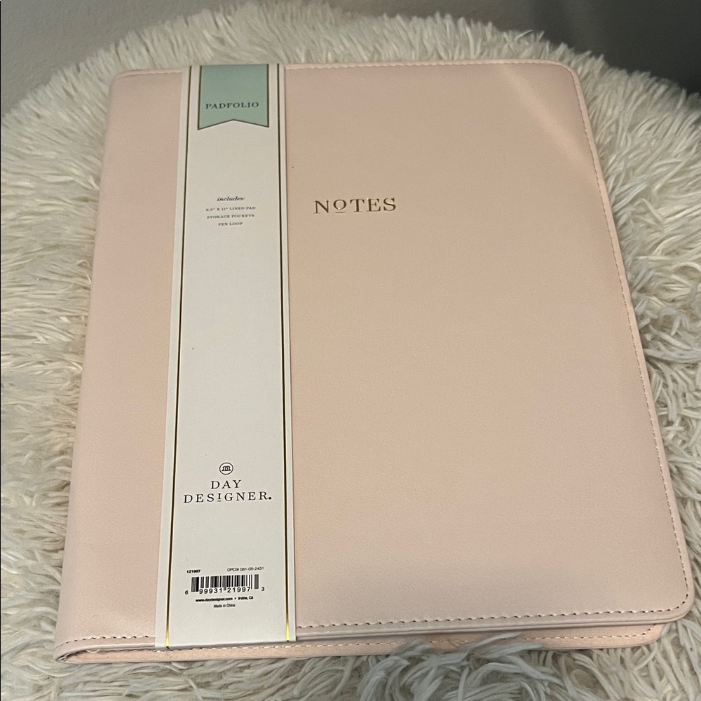 Day Designer Pink Padfolio Notebook Portfolio